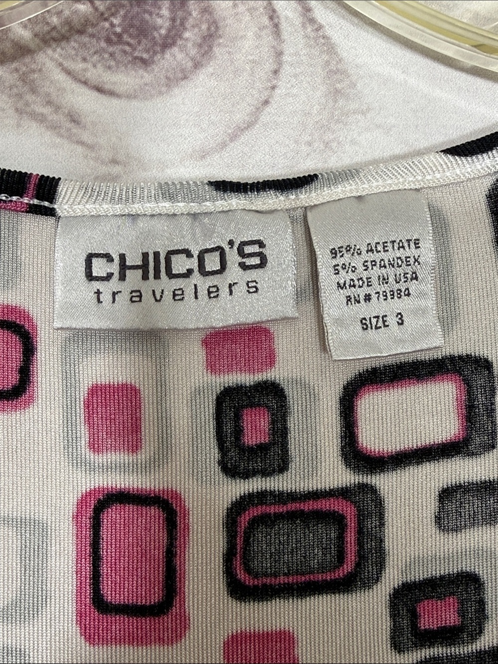 Chico's Women's Mixed-Print Tank & Short-Sleeve Tops Size XL/16/Chico’s 3 - Picture 3 of 10
